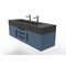 Castello Usa Nile 60" Wall Mounted Blue Vanity With Black Top And Black Handles CB-MC-60BLU-BL-2053-BL - alternate 8